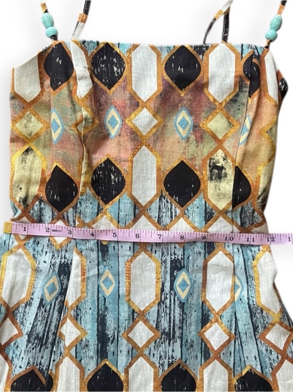Vintage Christian Lacroix Geometric Print Summer Mini Dress - Picture 7 of 10